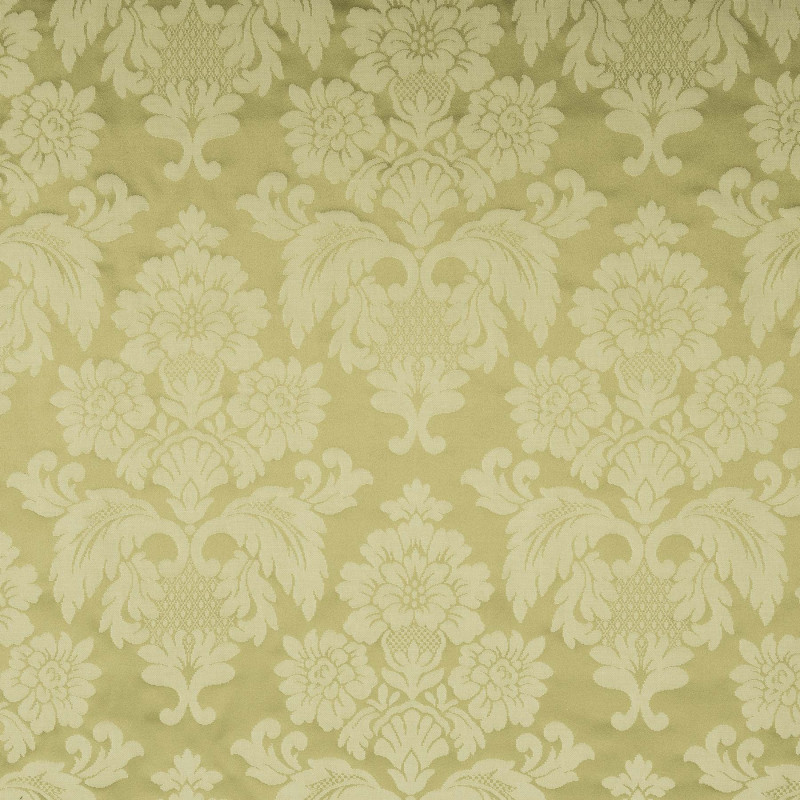 DAMAS MEDAILLON Tilleul - Tissu Jacquard Damassé
