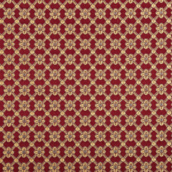 GIUSTI DEBORA Croisillons Rouge - Tissu Jacquard soierie