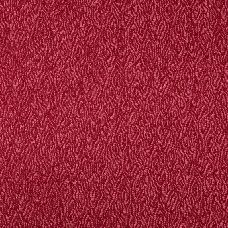 ECORCES Rouge - Tissu Jacquard plat faux uni