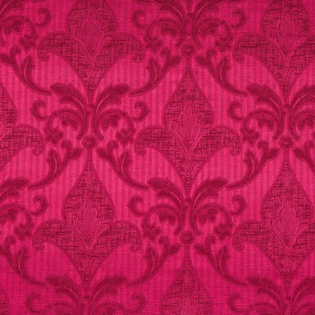 DAMAS MEDIEVAL Magenta - Tissu Jacquard Damassé