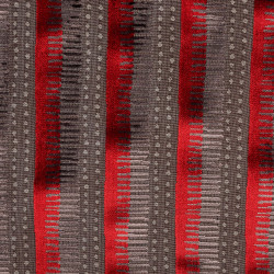 IMPULSE Rouge Argent - Tissu Jacquard Velours