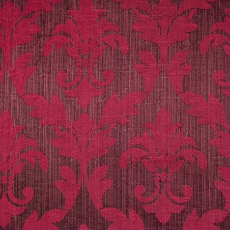 BURGUNDY - Tissu Jacquard Damassé