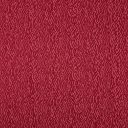 ECORCES Rouge - Tissu Jacquard plat faux uni