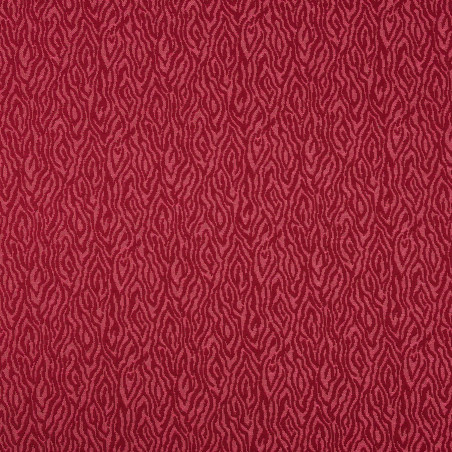 ECORCES Rouge - Tissu Jacquard plat faux uni