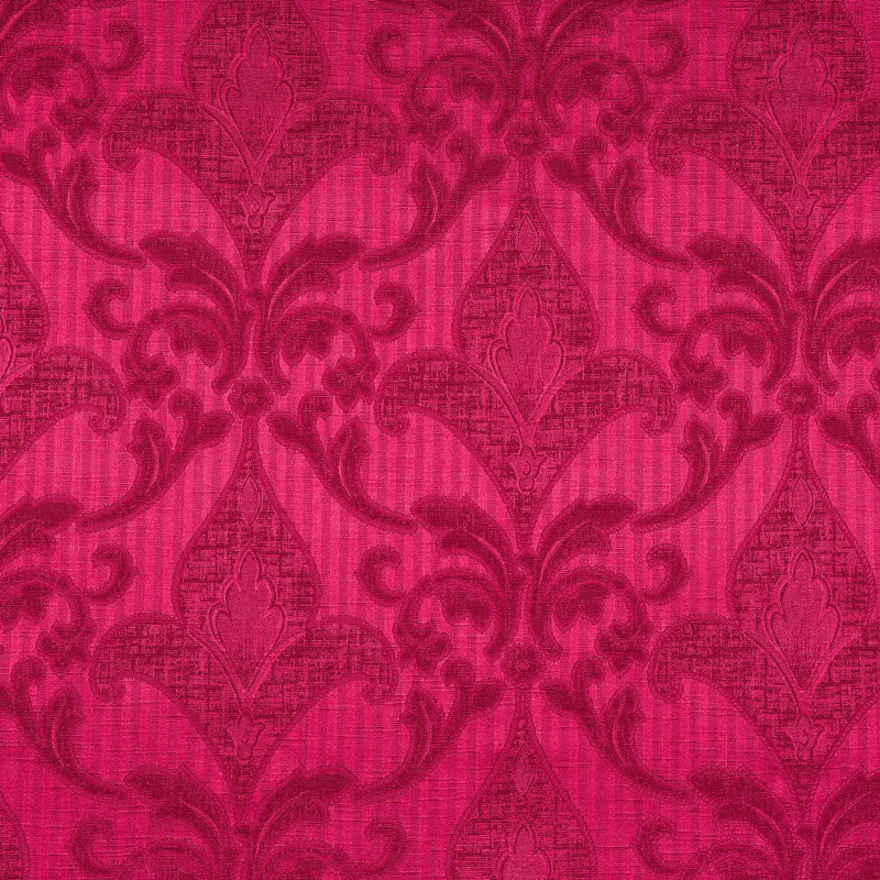 DAMAS MEDIEVAL Magenta - Tissu Jacquard Damassé