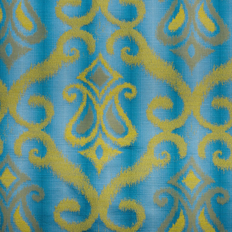 ARIADNE Turquoise - Tissu Jacquard damassé