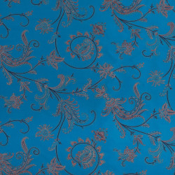 BANGALORE Paon - Tissu Jacquard Taffetas