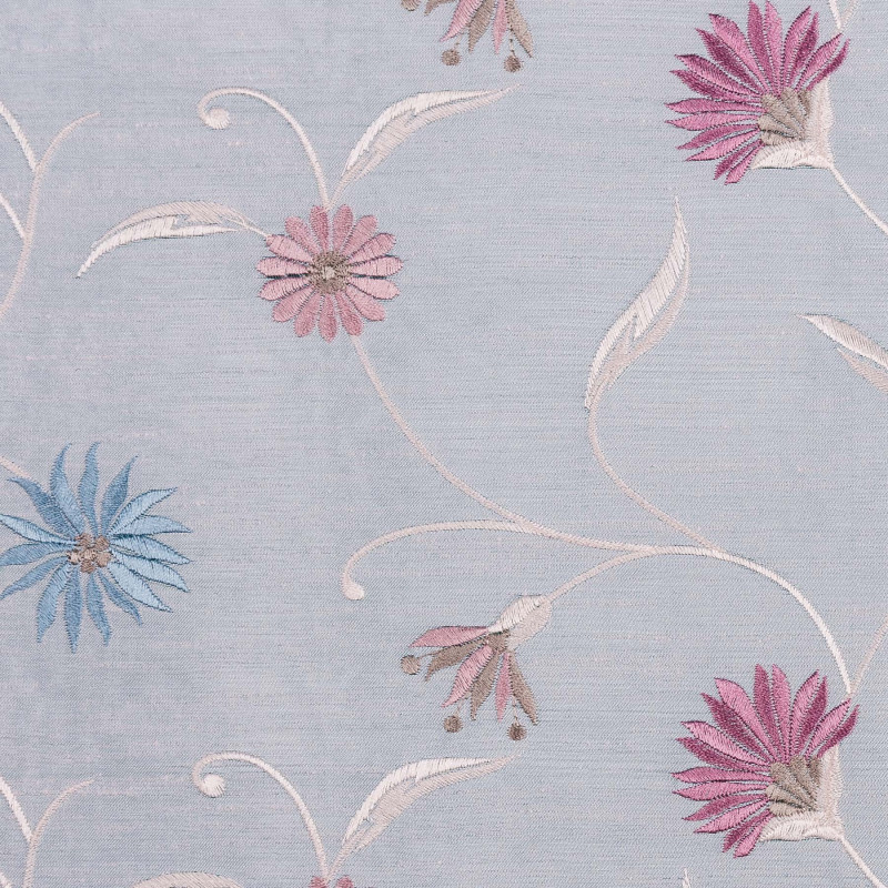 JERSEY Sky - Tissu Jacquard Taffetas brodé