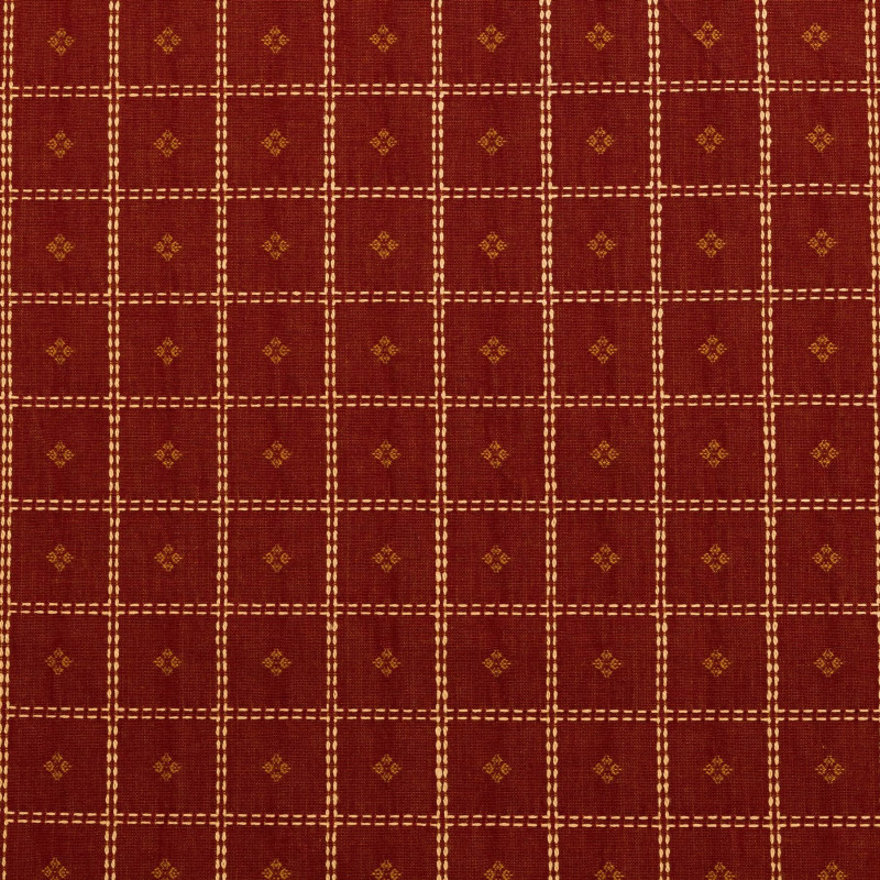 MAMBO Orangé - Tissu Jacquard Carreaux