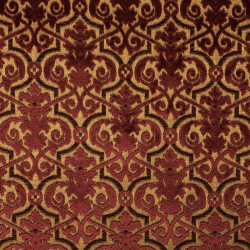 SCALA Brique - Tissu Jacquard velours