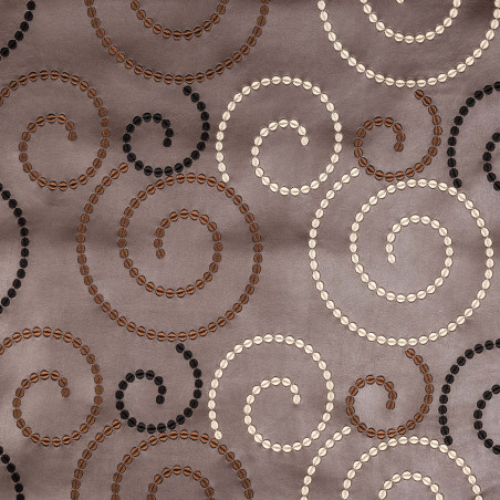 ESCARGOT - Tissu Jacquard simili cuir brodé