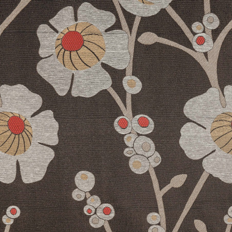 OSLO Brun écru - Tissu Jacquard plat