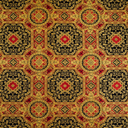 VERSACE FOULARD Cuir Or - Tissu Jacquard soierie