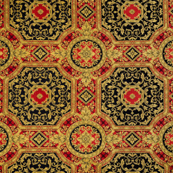 VERSACE FOULARD Cuir Or - Tissu Jacquard soierie