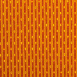 MONTAIGU Orange - Tissu Jacquard plat Rayures