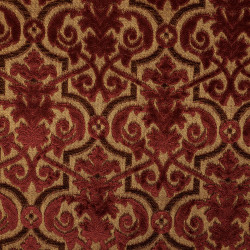 SCALA Brique - Tissu Jacquard velours
