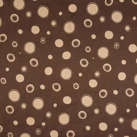 SOL Marron - Tissu Jacquard plat