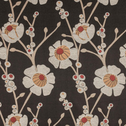 OSLO Brun écru - Tissu Jacquard plat