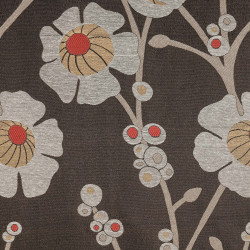 OSLO Brun écru - Tissu Jacquard plat