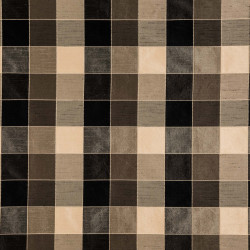 TUSSAH Noir - Tissu Jacquard Taffetas Carreaux