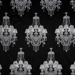 LUSTRES & PAMPILLES - Tissu Jacquard plat