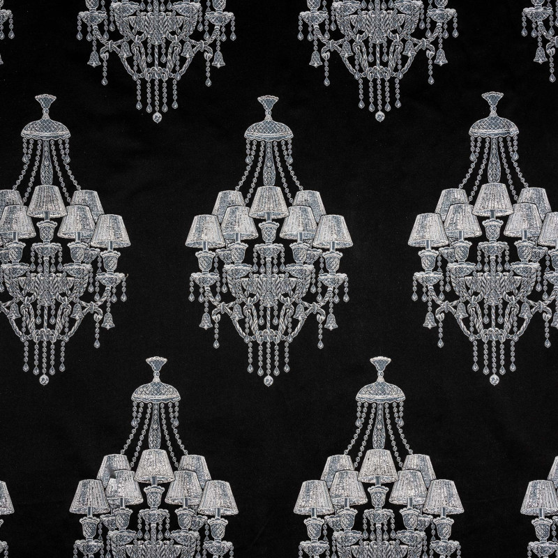 LUSTRES & PAMPILLES - Tissu Jacquard plat