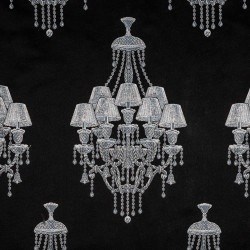 LUSTRES & PAMPILLES - Tissu Jacquard plat