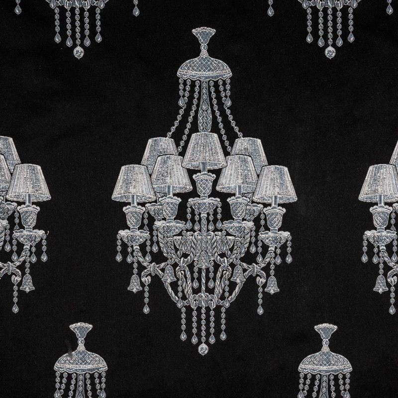 LUSTRES & PAMPILLES - Tissu Jacquard plat