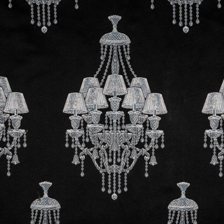 LUSTRES & PAMPILLES - Tissu Jacquard plat