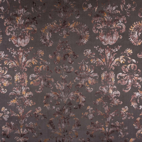 VIA NOTTE - Tissu suedine impression métallisée