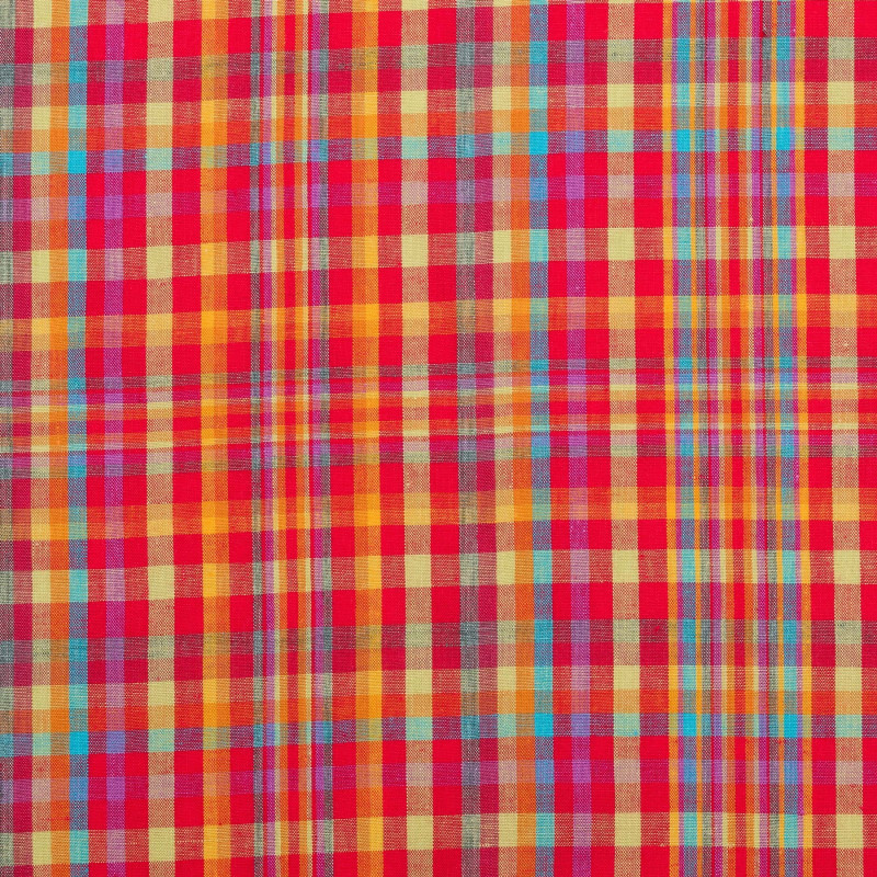 MADRAS Libeco - Tissu Jacquard Carreaux Lin