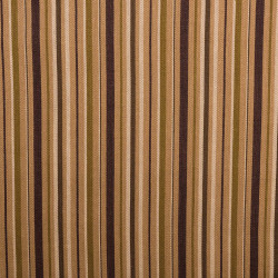 STRIPED Ocre / brun - Tissu Jacquard Rayures lin
