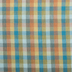 CHECKED Vert - Tissu Jacquard Carreaux Lin
