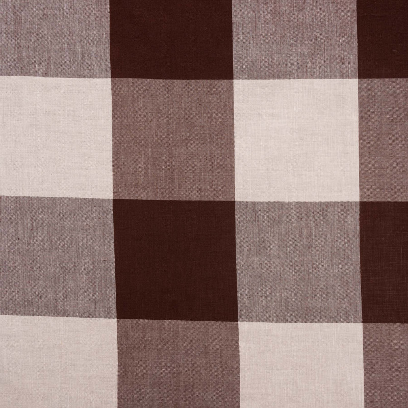 CHAMBRAY - Tissu Jacquard Carreaux Lin