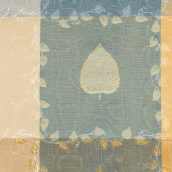 EDEN Bleu Jaune - Tissu Jacquard Taffetas moiré