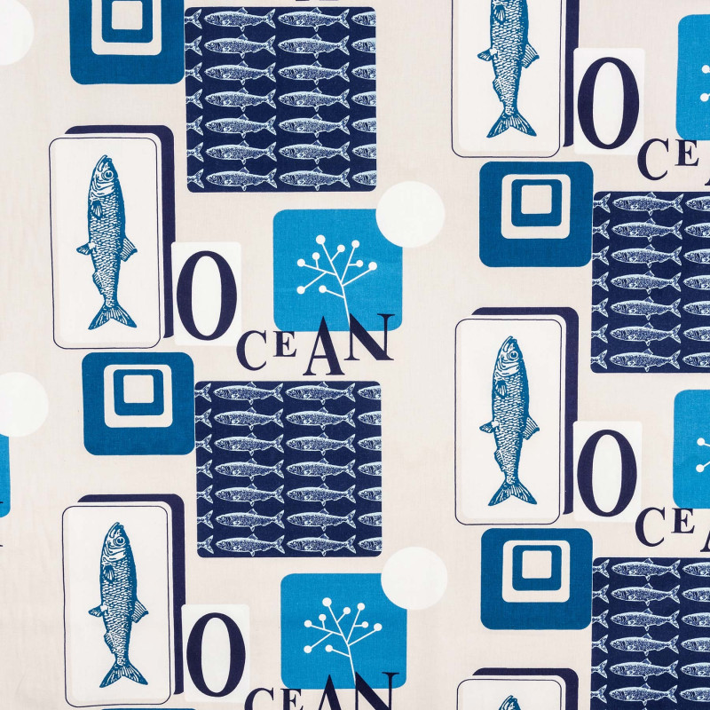 SARDINE - Tissu Imprimé cretonne multi usage