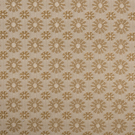 CASTEL Beige - Tissu Jacquard plat faux uni
