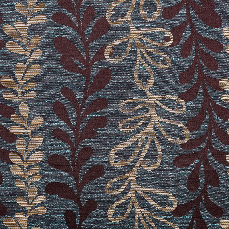 VENETO Turquoise - Tissu Jacquard plat