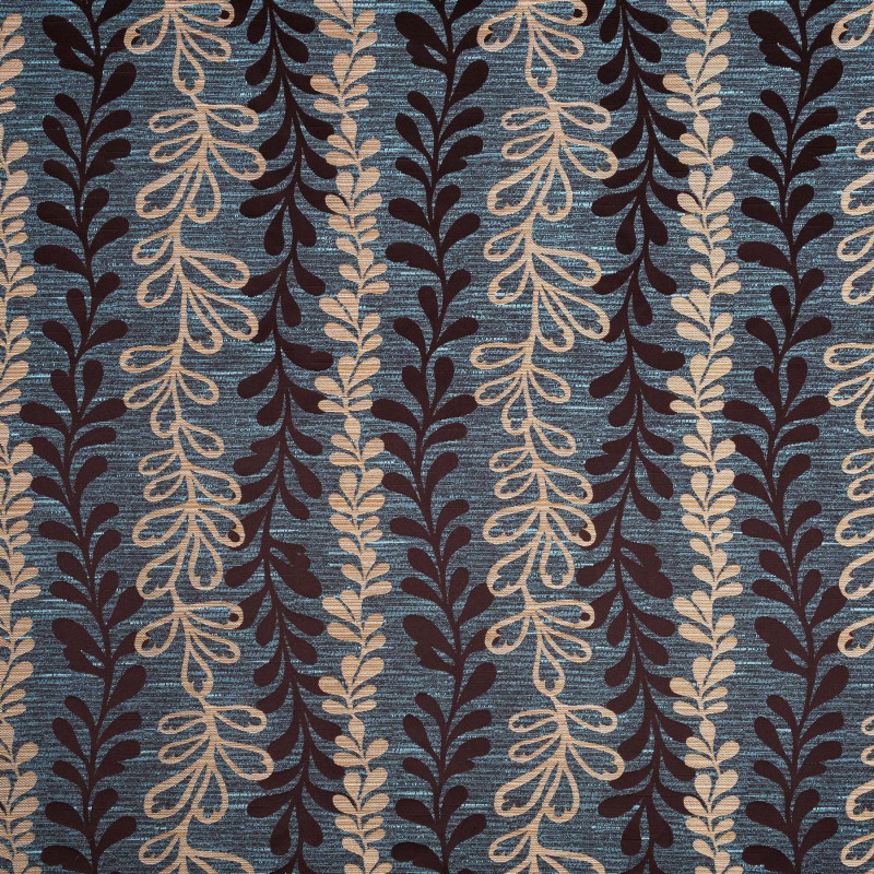 VENETO Turquoise - Tissu Jacquard plat
