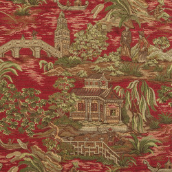 LAMPAS CHINOIS - Tissu Jacquard Lampas