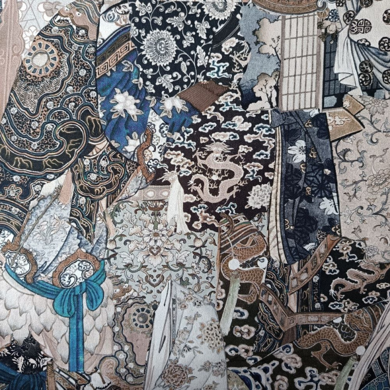 SAKURA - Tissu toile imprimée