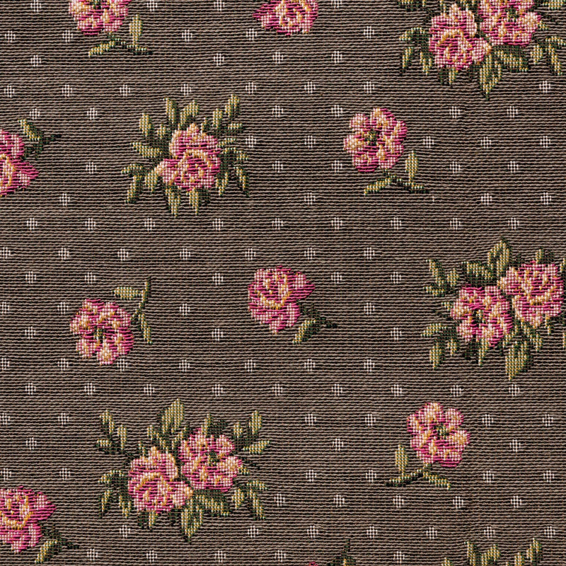 LES ROSES - Tissu Jacquard Tapisserie