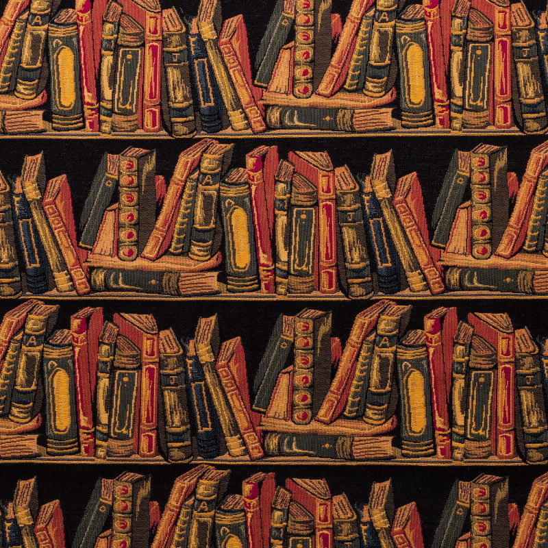 BIBLIOTHEQUE - Tissu Jacquard Tapisserie