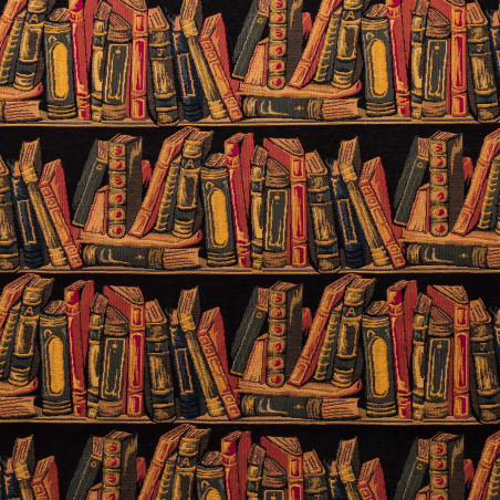 BIBLIOTHEQUE - Tissu Jacquard Tapisserie