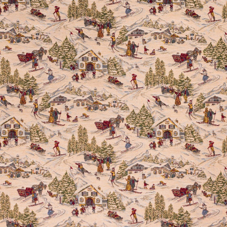 MORZINE - Tissu Jacquard Tapisserie