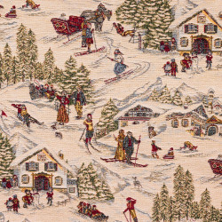 MORZINE - Tissu Jacquard Tapisserie