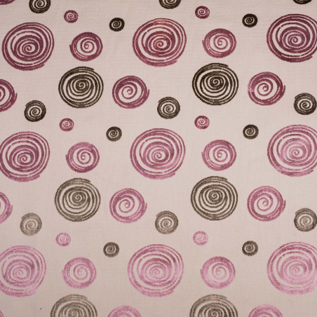 RAPHAEL Rose - Tissu Jacquard Velours