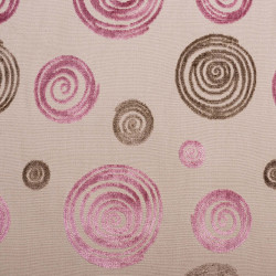 RAPHAEL Rose - Tissu Jacquard Velours
