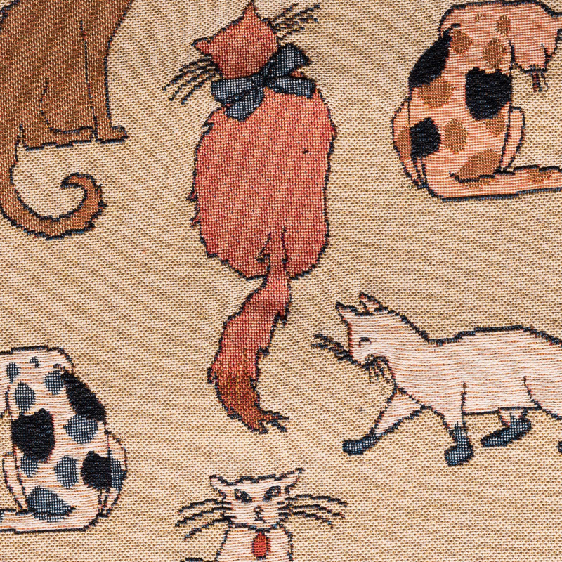 CATS - Tissu Jacquard Tapisserie