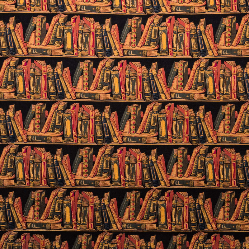 BIBLIOTHEQUE - Tissu Jacquard Tapisserie